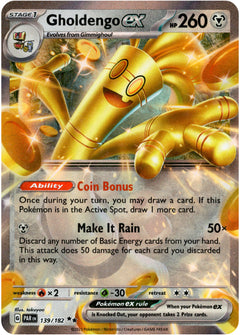 Gholdengo ex - 139/182 - Paradox Rift - Holo - Card Cavern