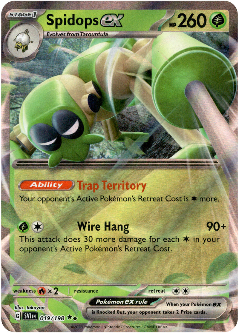 Spidops ex - 019/198 - Scarlet & Violet - Holo - Card Cavern