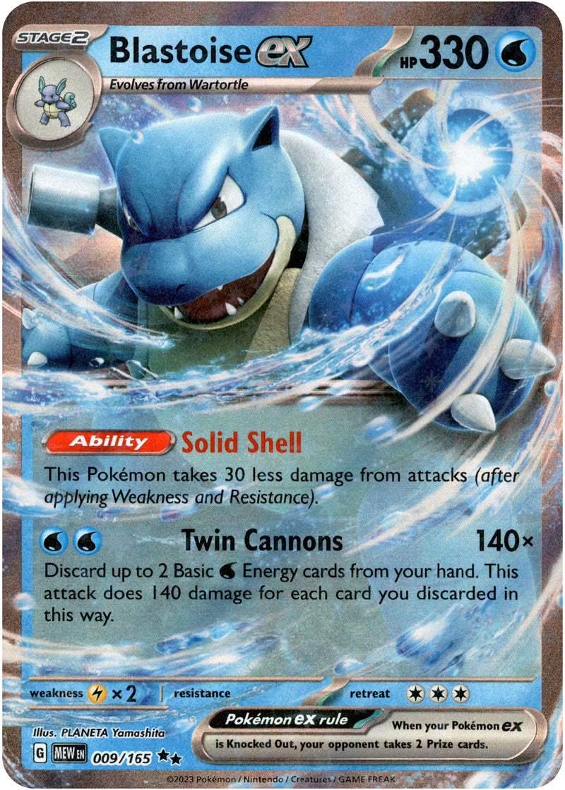 Blastoise ex - 009/165 - Scarlet & Violet 151