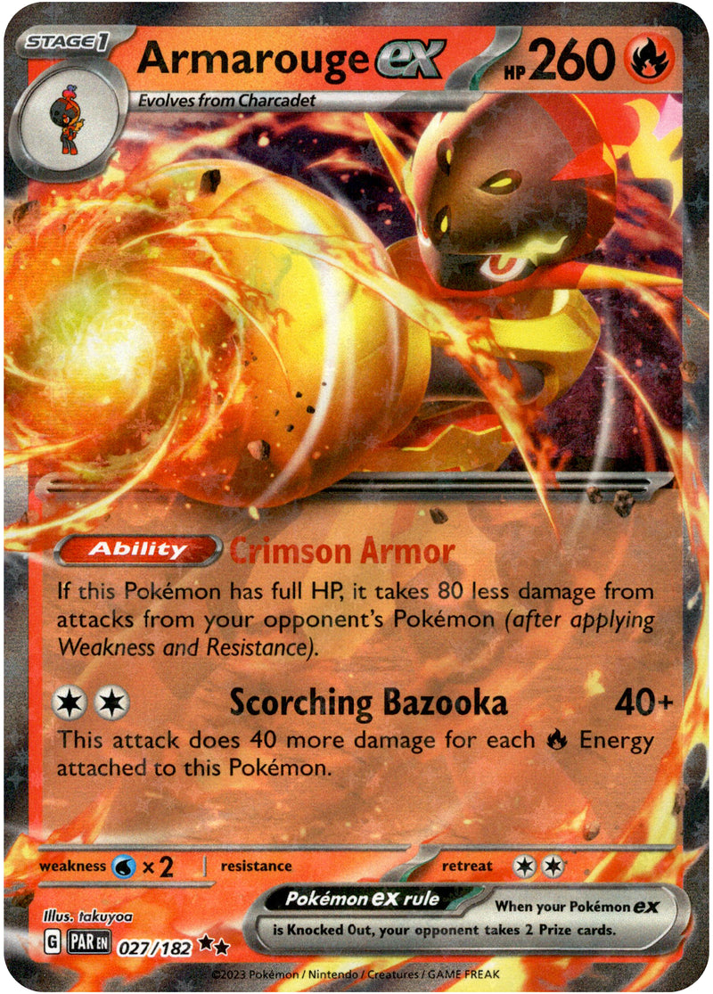 armarouge pokemon card Armarouge ex (027/182) [Scarlet & Violet: Paradox Rift] Damaged Holofoil