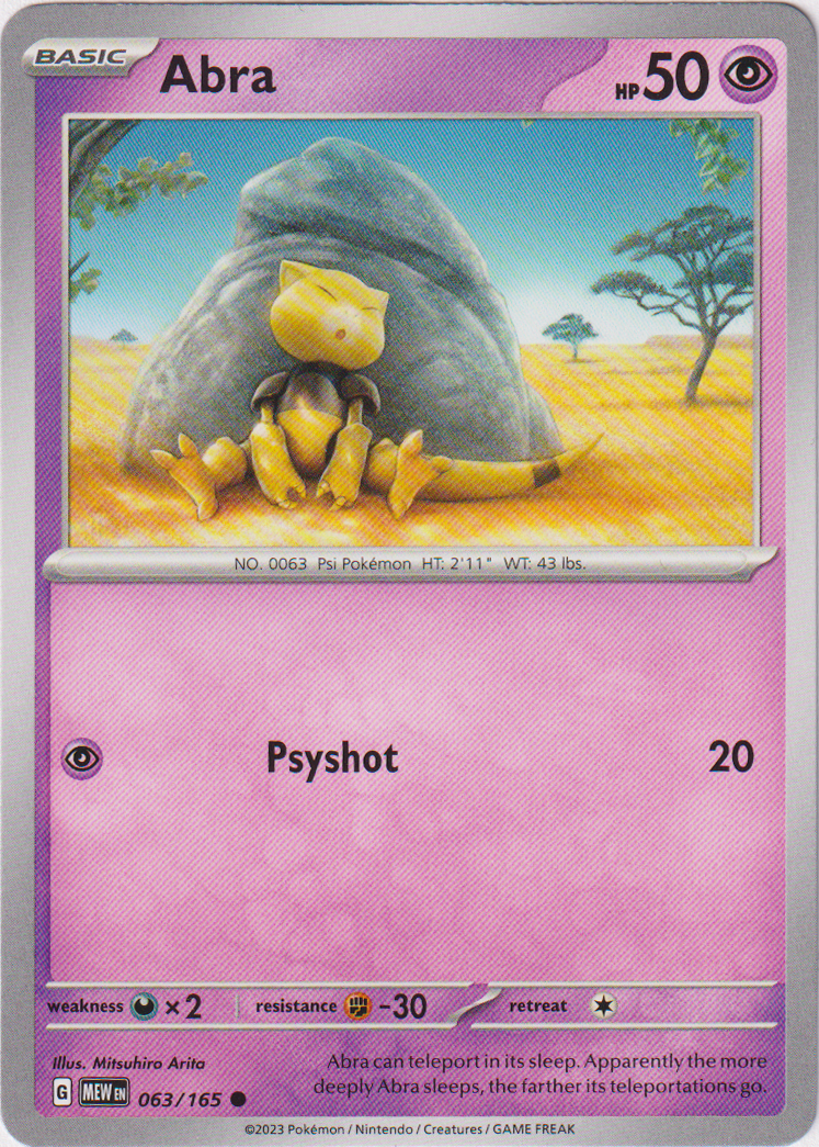 Abra - 063/165 - Scarlet & Violet 151 - Card Cavern