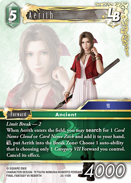 Aerith LB - 25-110R - Tears of the Planet - Card Cavern