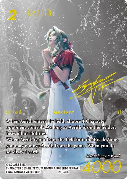 Aerith - 25-035L - Tears of the Planet - Signature Full Art Foil - Card Cavern
