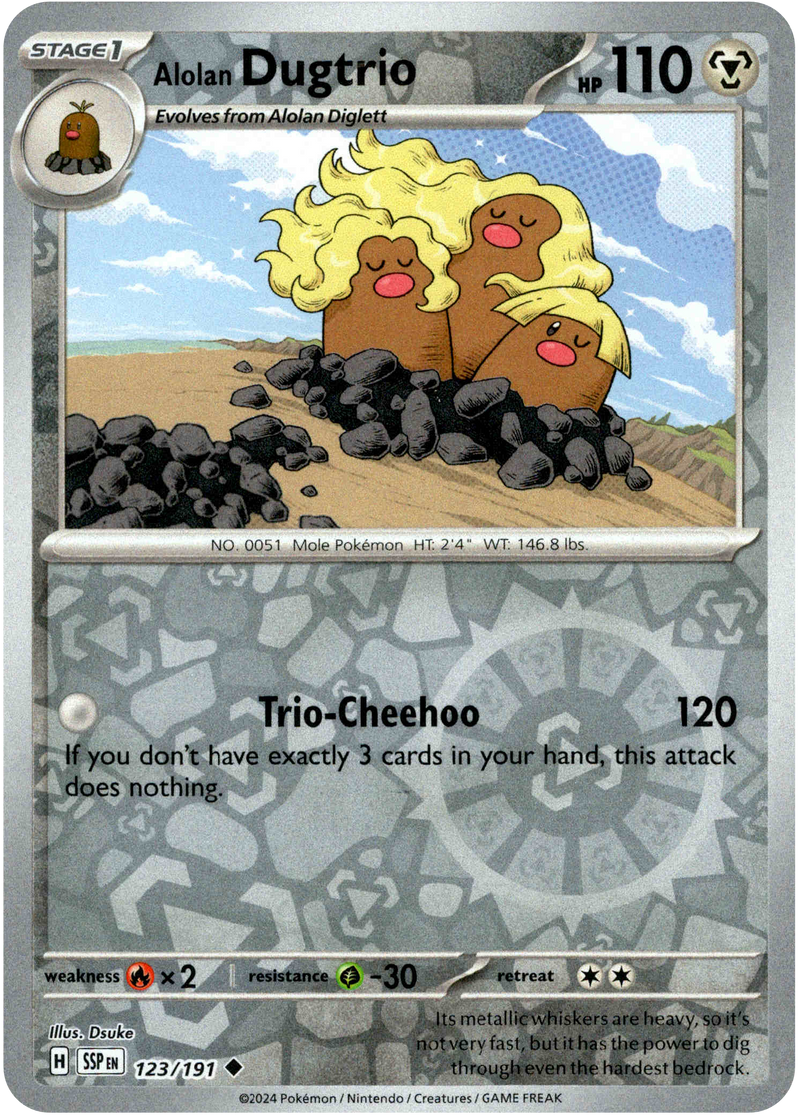 Alolan Dugtrio - 123/191 - Surging Sparks