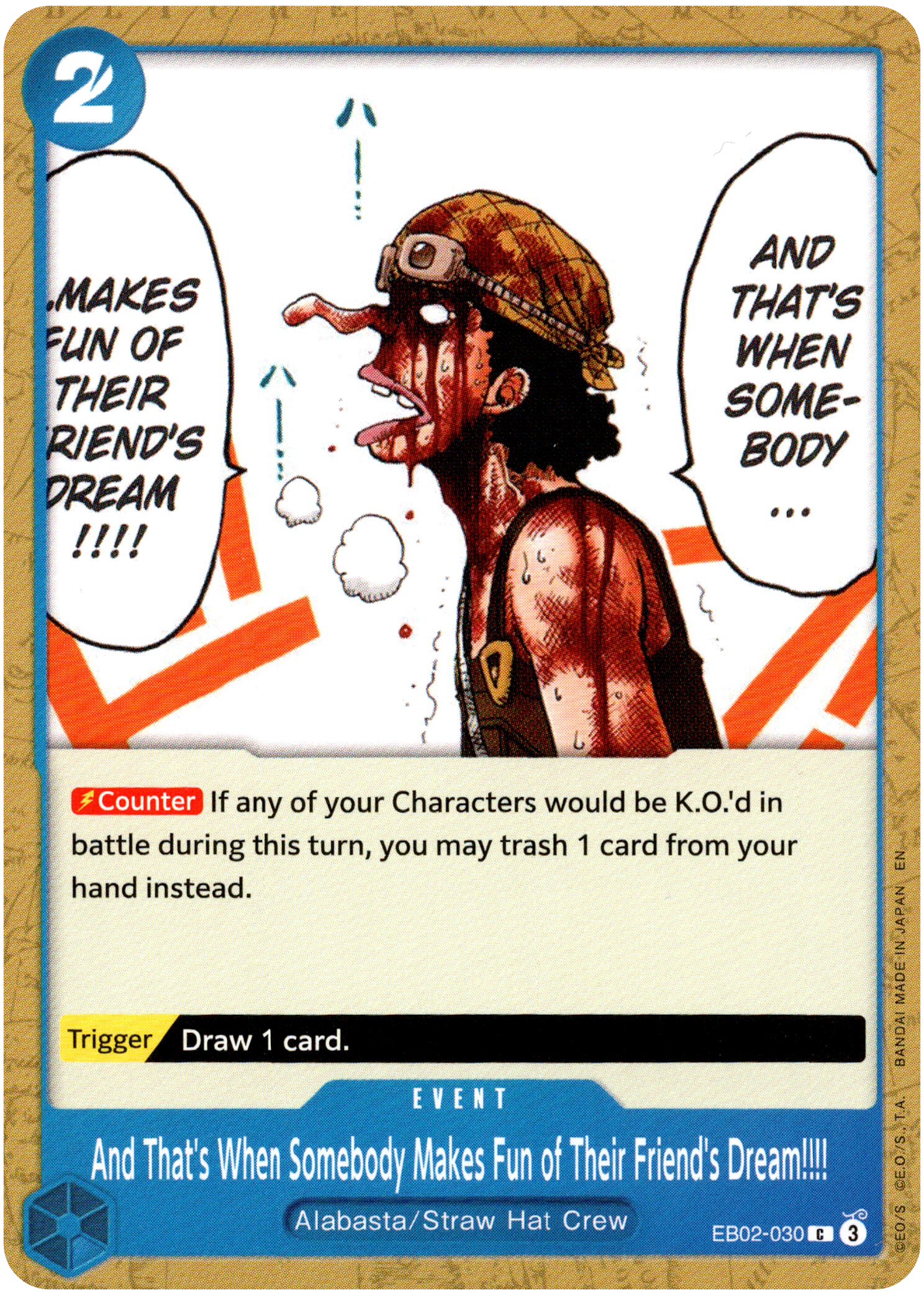And That's When Somebody Makes Fun of Their Friend's Dream!!!! - EB02-030 C - Anime 25th Collection - Card Cavern