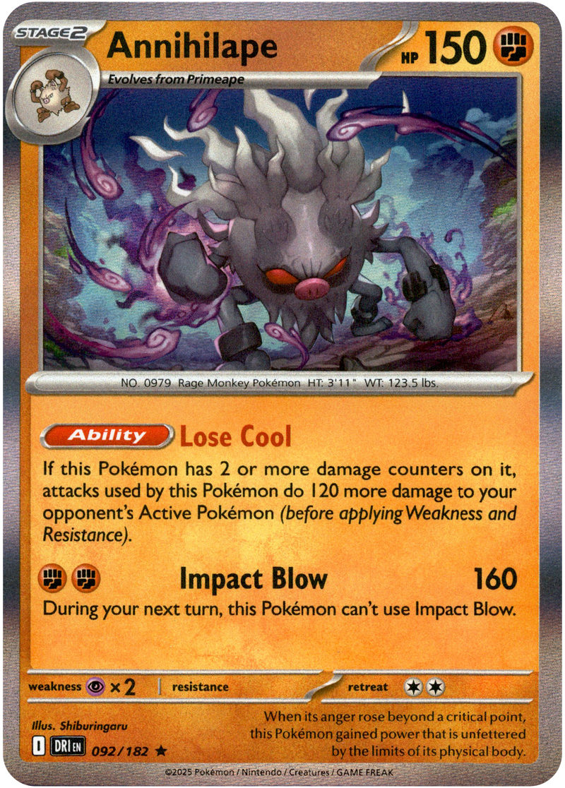 Annihilape - 092/182 - Destined Rivals - Holo - Card Cavern
