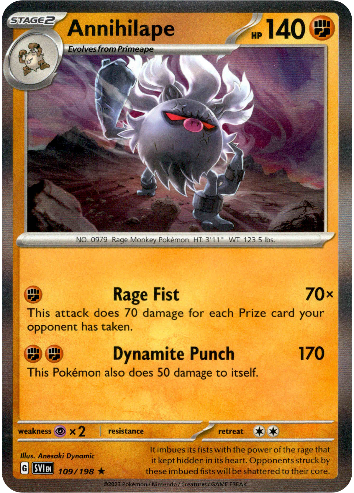 Annihilape - 109/198 - Scarlet & Violet - Holo - Card Cavern