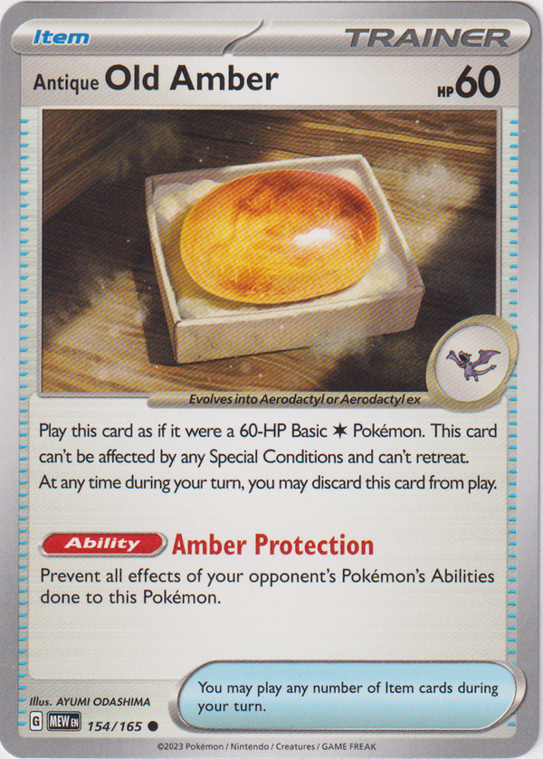 Antique Old Amber - 154/165 - Scarlet & Violet 151 - Card Cavern