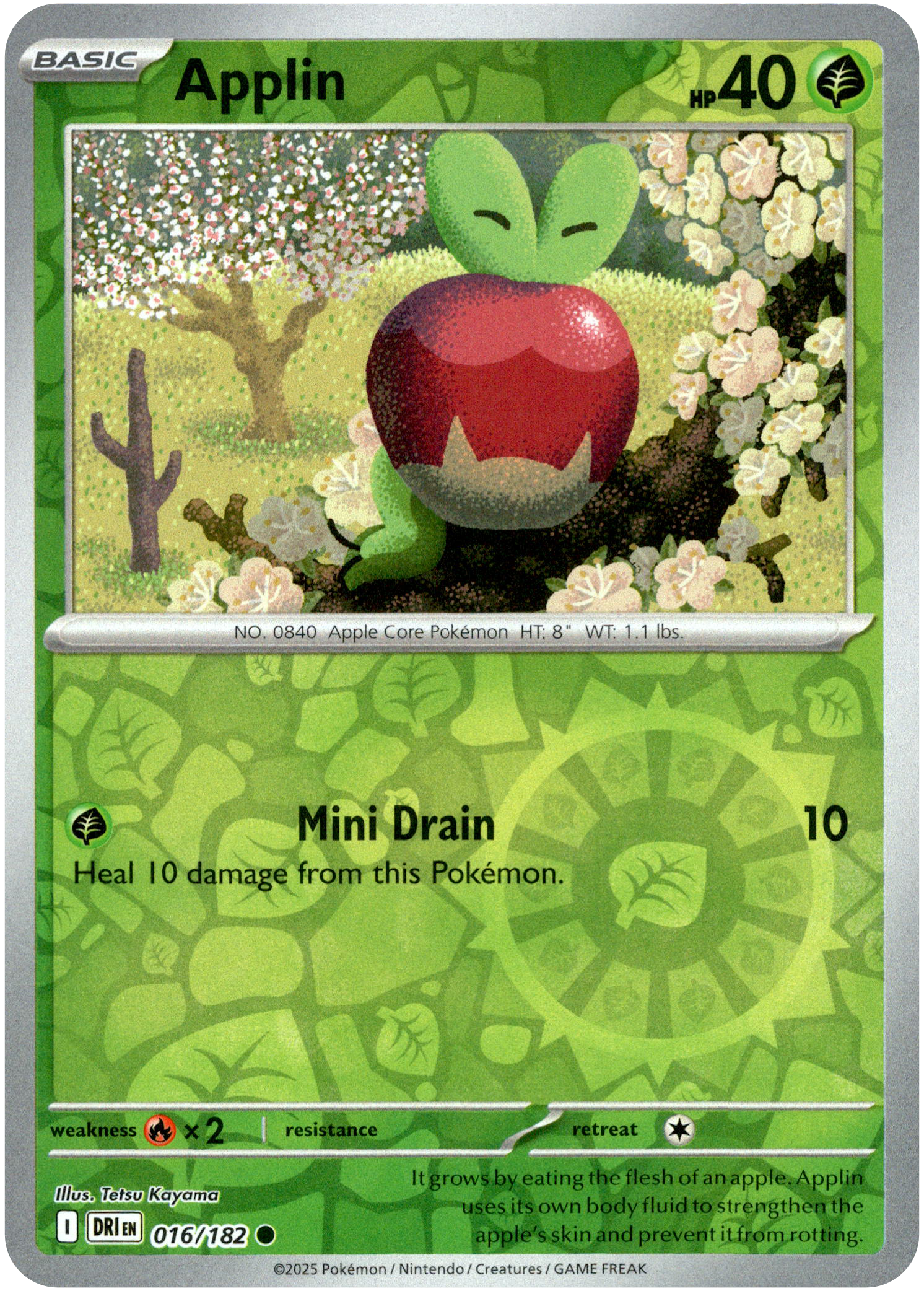Applin - 016/182 - Destined Rivals - Reverse Holo - Card Cavern