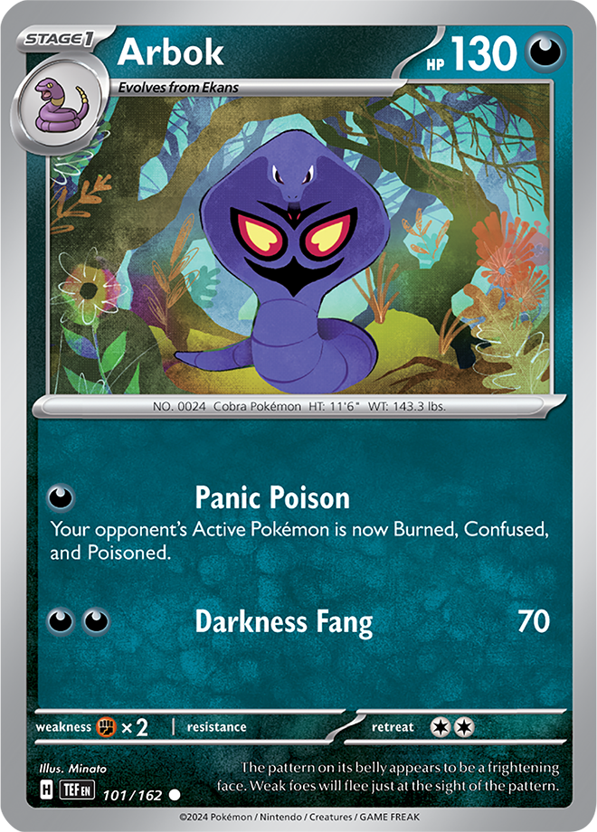 Arbok - 101/162 - Temporal Forces - Card Cavern