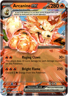 Arcanine ex - 032/198 - Scarlet & Violet - Holo - Card Cavern