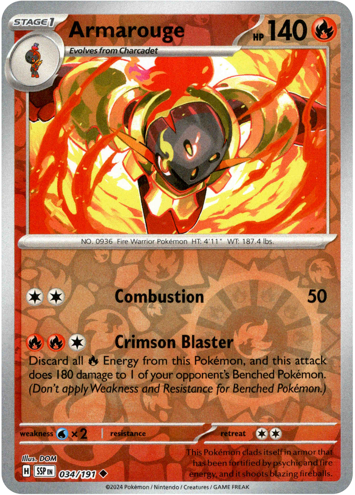 Armarouge - 034/191 - Surging Sparks - Reverse Holo - Card Cavern