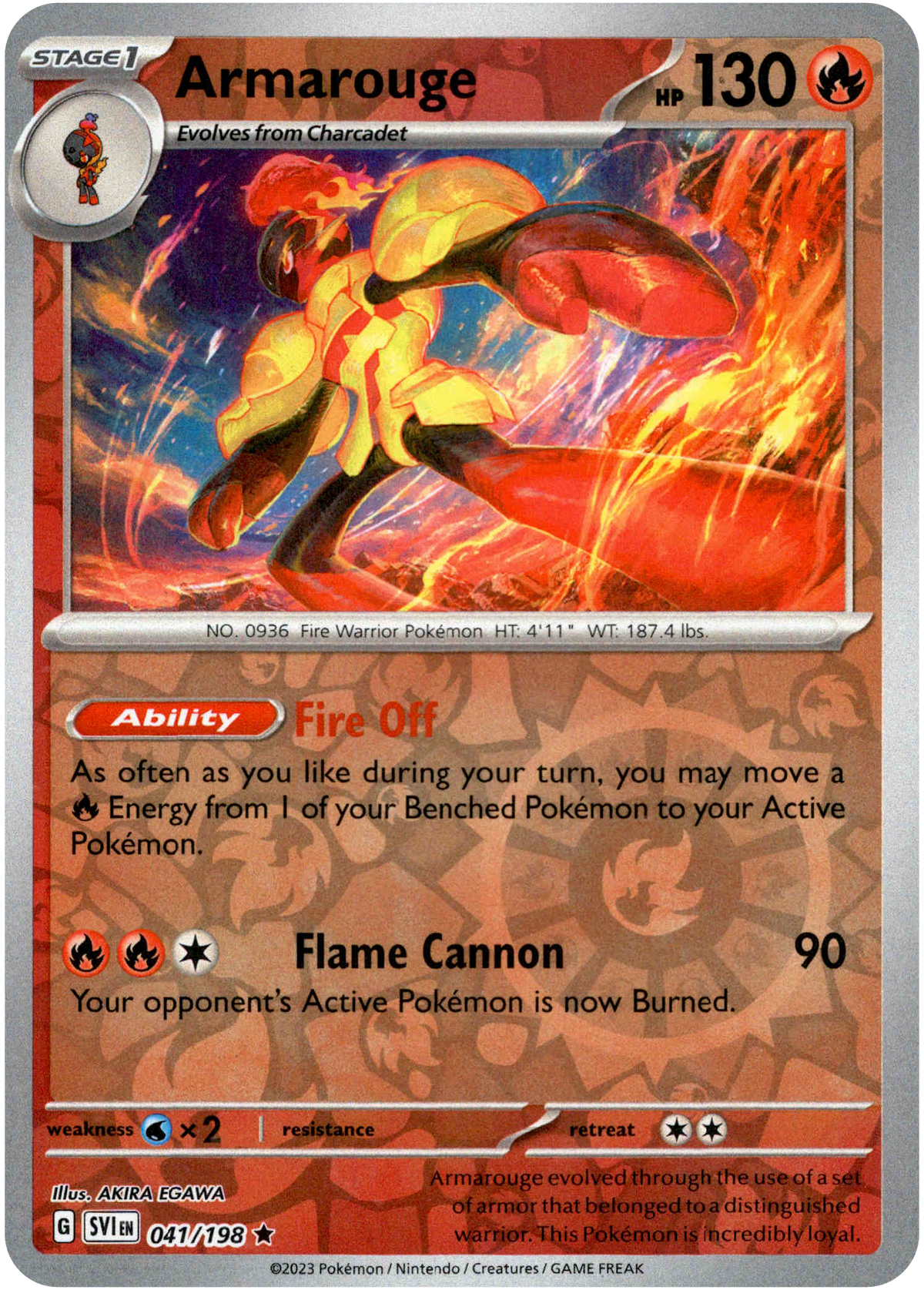 Armarouge - 041/198 - Scarlet & Violet - Reverse Holo - Card Cavern