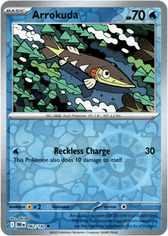 Arrokuda - 062/182 - Destined Rivals - Reverse Holo - Card Cavern