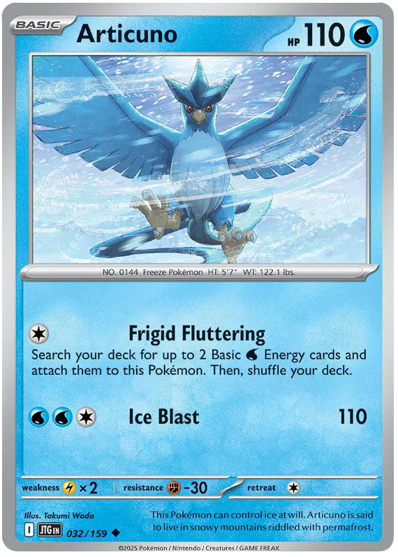 Articuno - 032/159 - Journey Together - Card Cavern