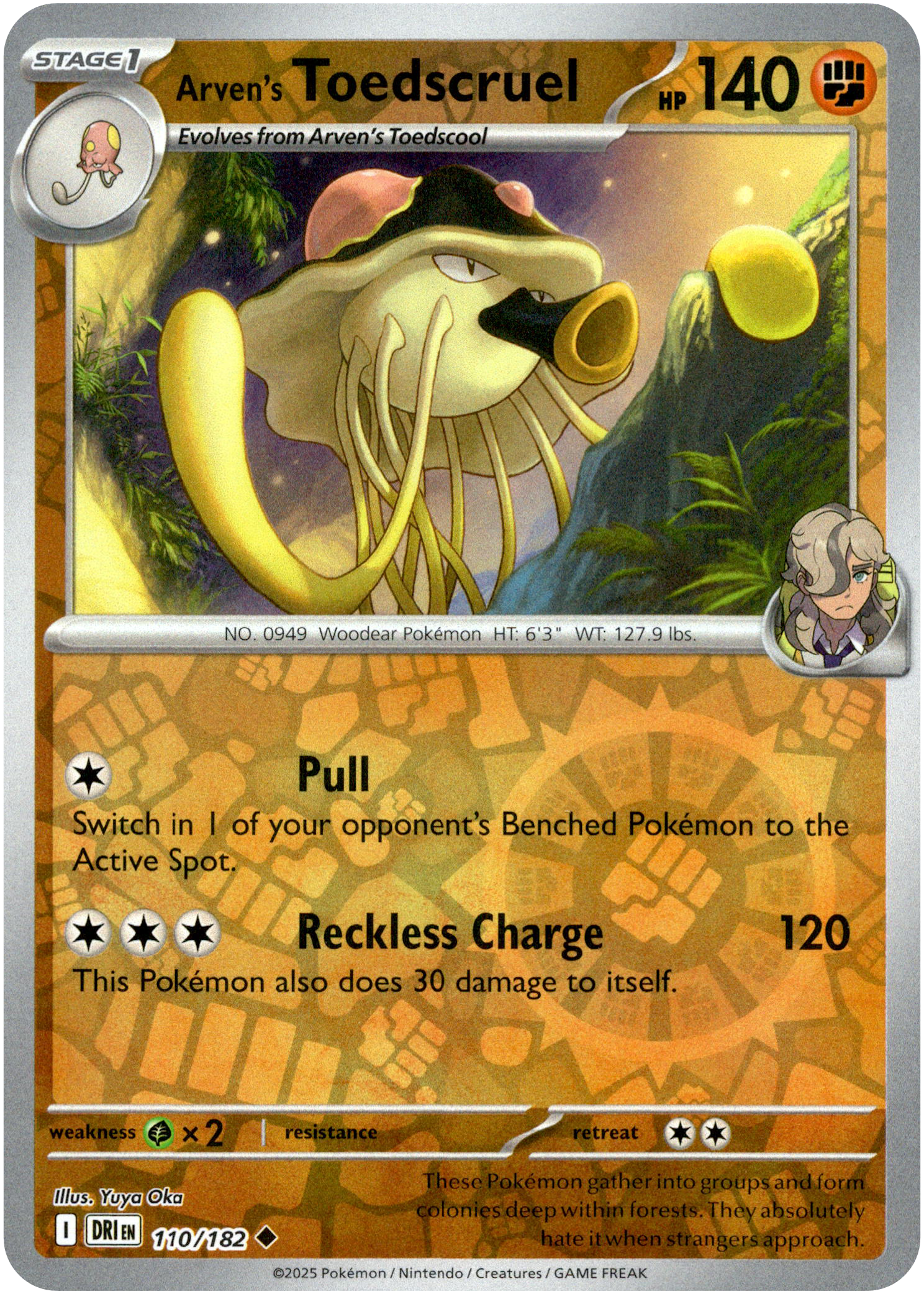 Arven's Toedscruel - 110/182 - Destined Rivals - Reverse Holo - Card Cavern
