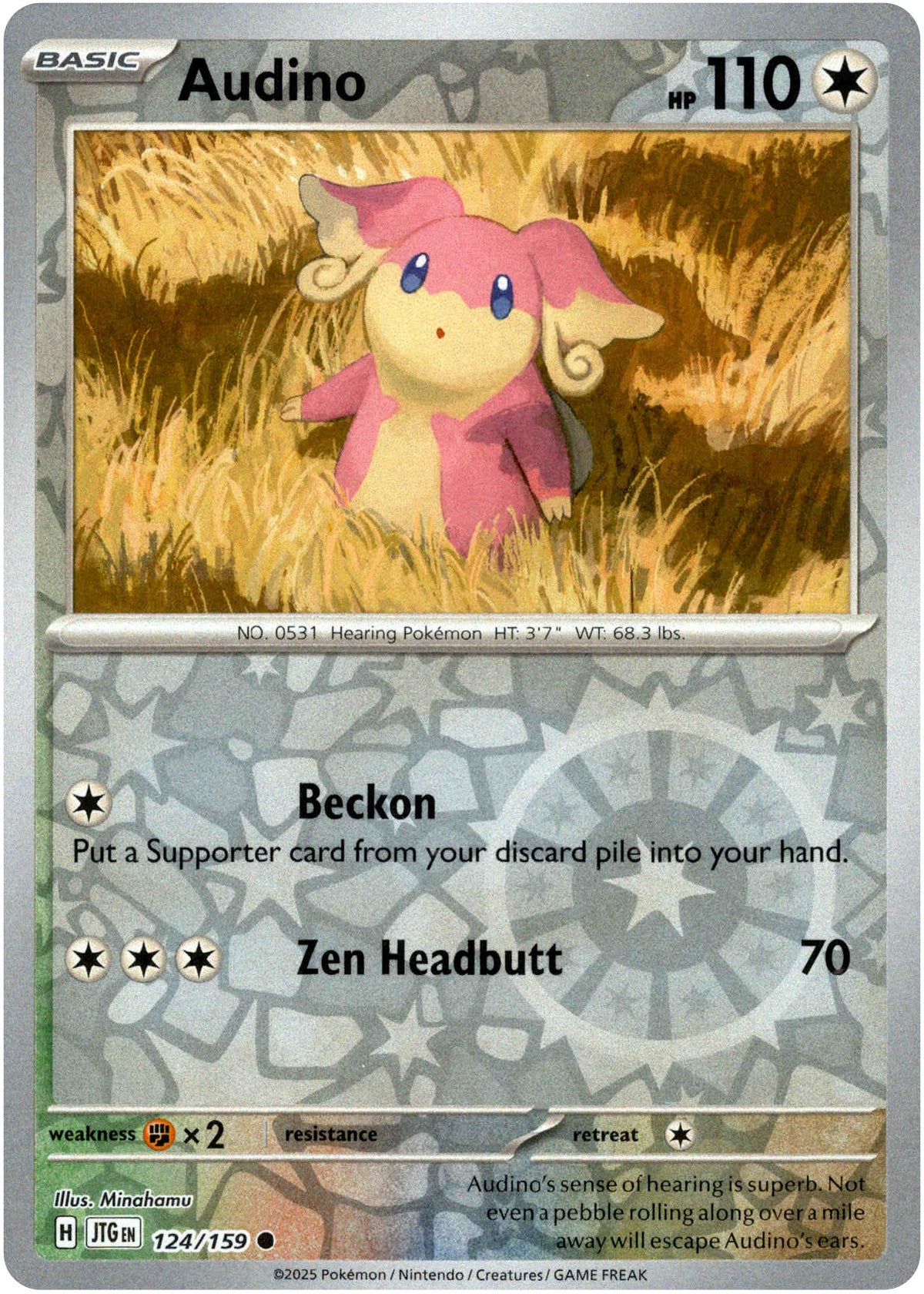 Audino - 124/159 - Journey Together - Reverse Holo - Card Cavern