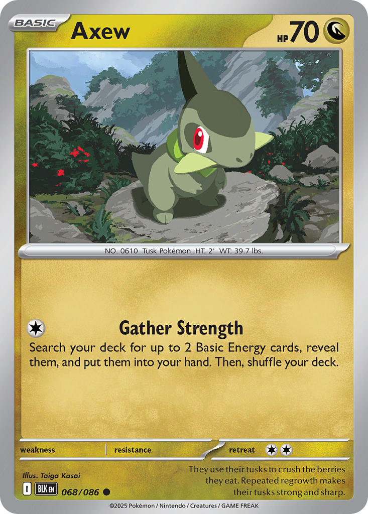Axew - 068/086 - Black Bolt - Card Cavern