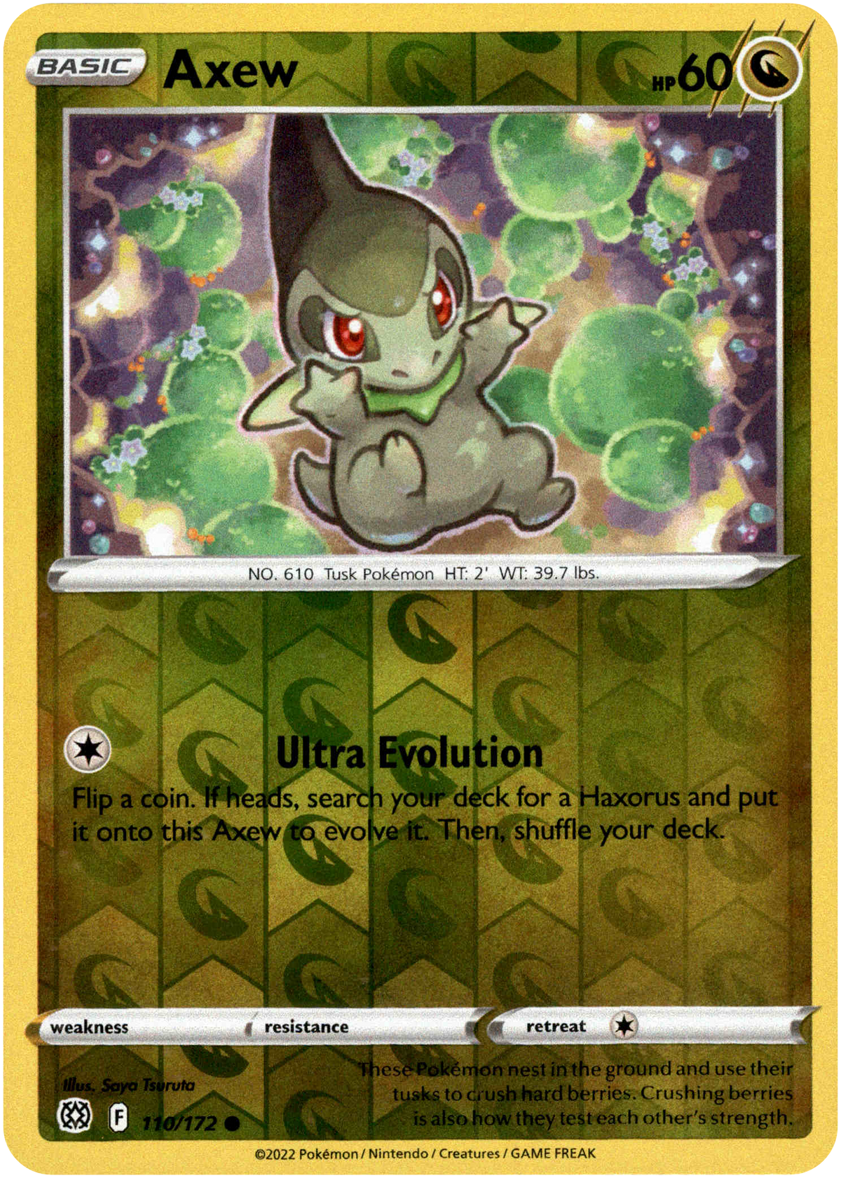 Axew - 110/172 - Brilliant Stars - Reverse Holo - Card Cavern