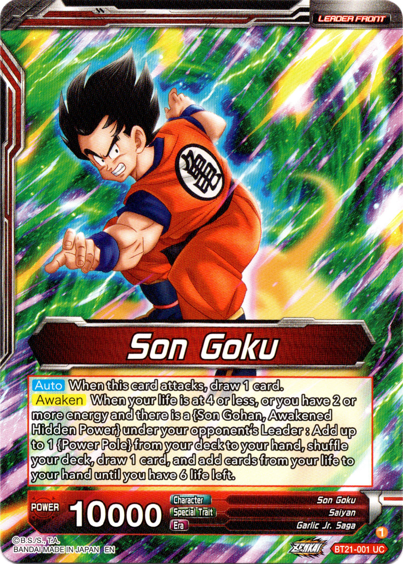 Son Goku // Son Goku, for the Sake of Family - BT21-001 - Wild Resurgence - Card Cavern
