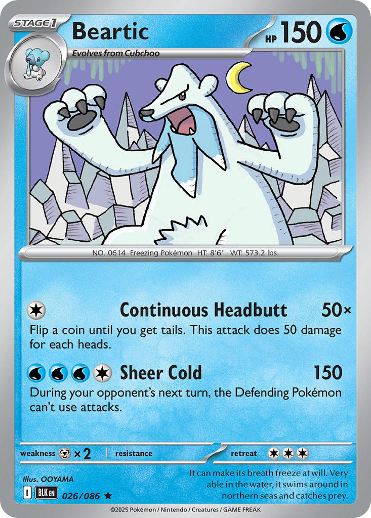 Beartic - 026/086 - Black Bolt - Holo - Card Cavern