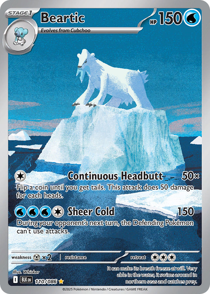 Beartic - 110/086 - Black Bolt - Holo - Card Cavern