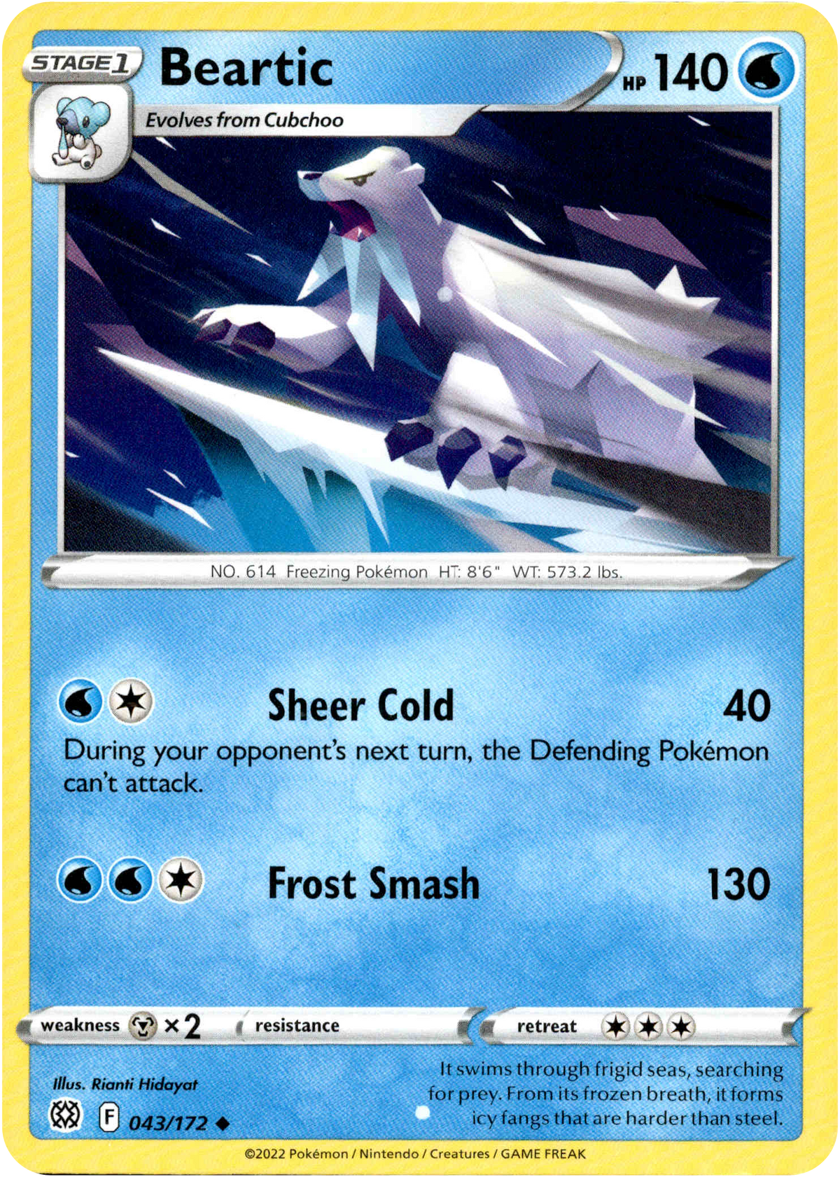 Beartic - 043/172 - Brilliant Stars - Card Cavern