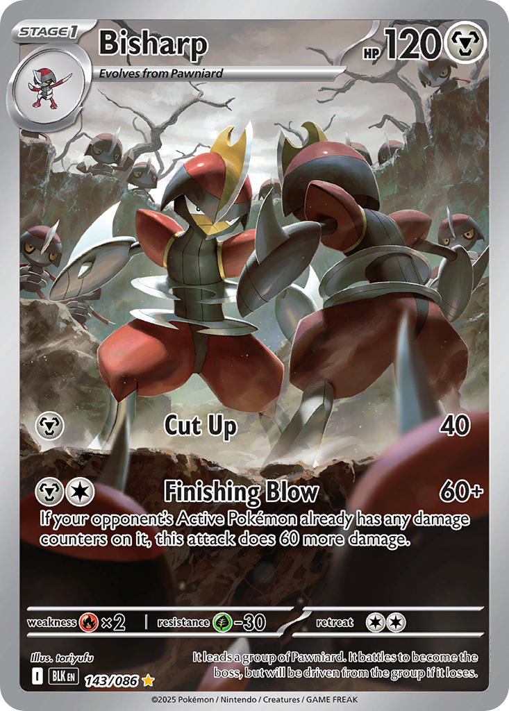 Bisharp - 143/086 - Black Bolt - Holo - Card Cavern