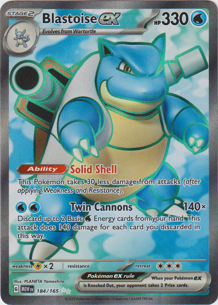 Blastoise ex - 184/165 - Scarlet & Violet 151 - Holo - Card Cavern