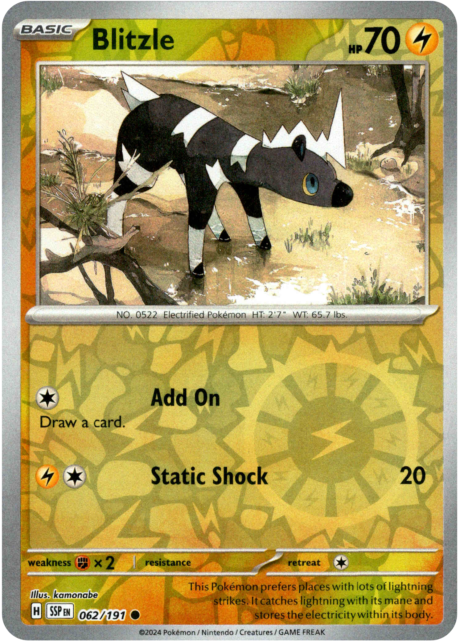 Blitzle - 062/191 - Surging Sparks - Reverse Holo - Card Cavern