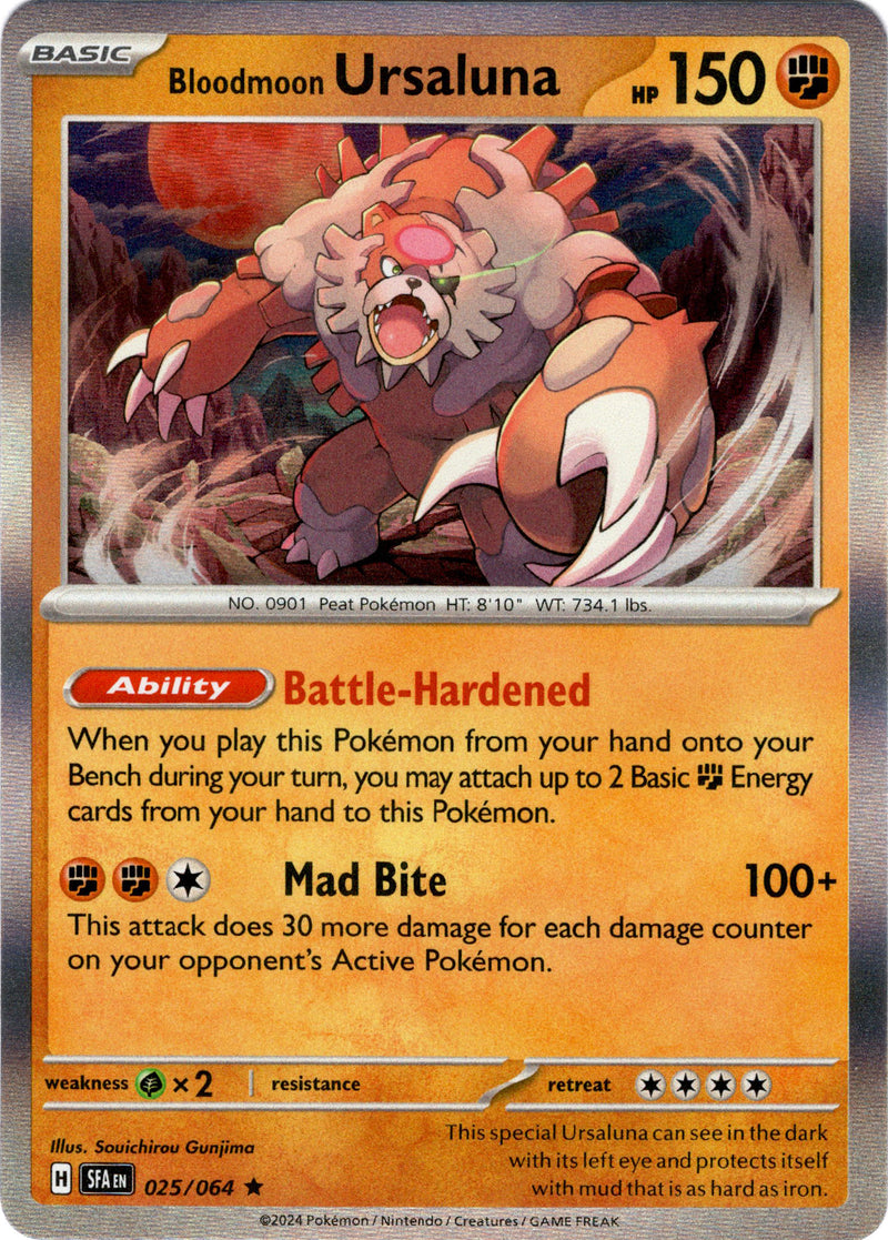 ursaluna v pokemon card value Bloodmoon - 025/064 - Shrouded Fable creases or whitening or any combination of moderate examples of these flaws Bloodmoon Ursaluna ex #216 Prices