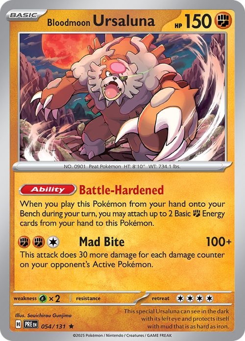 Bloodmoon Ursaluna - 054/131 - Prismatic Evolutions - Holo - Card Cavern