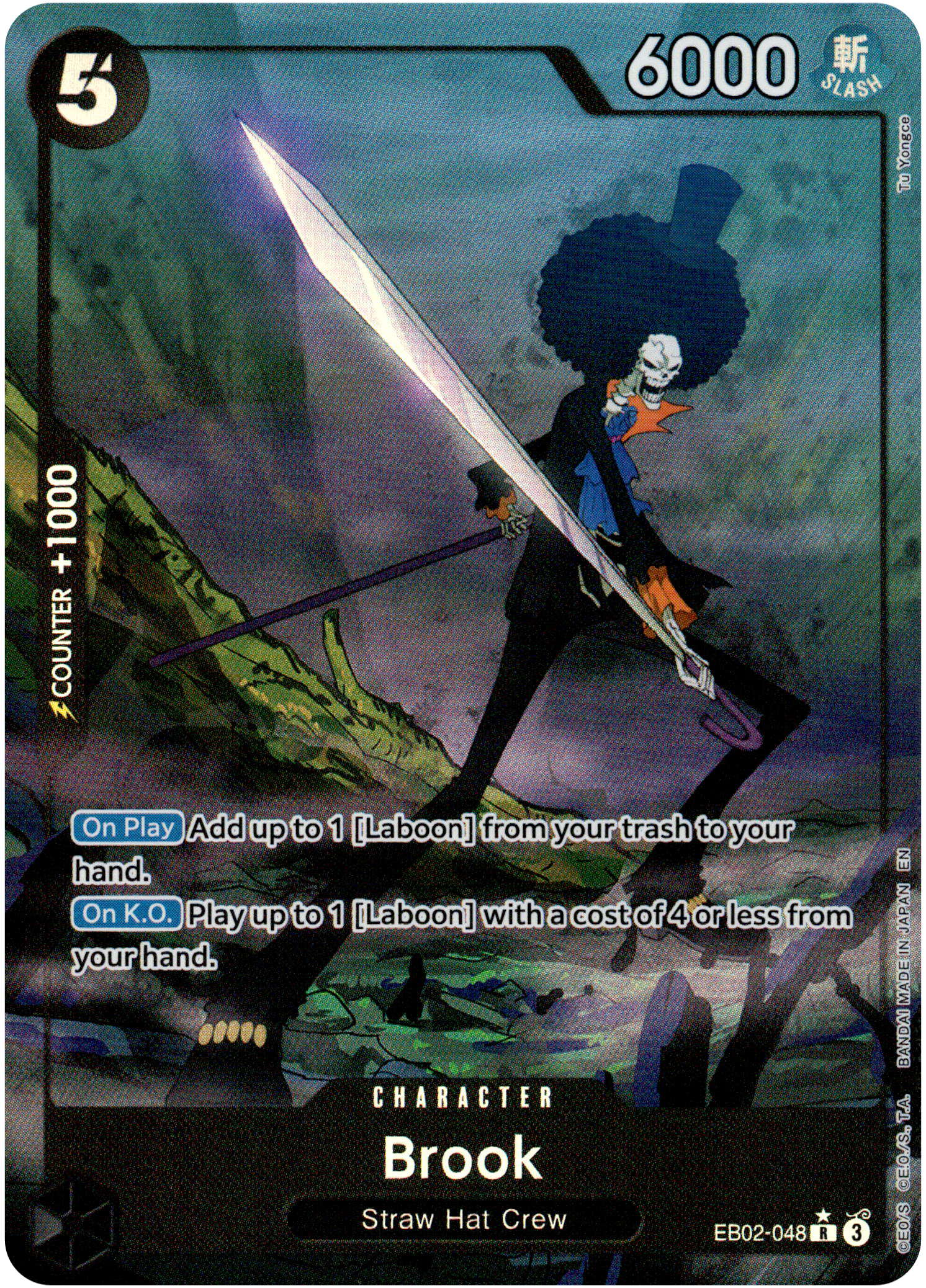 Brook Alternate Art - EB02-048 R - Anime 25th Collection - Foil - Card Cavern