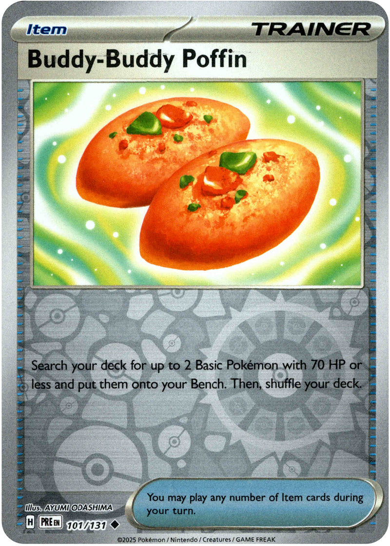 Buddy-Buddy Poffin - 101/131 - Prismatic Evolutions - Reverse Holo - Card Cavern