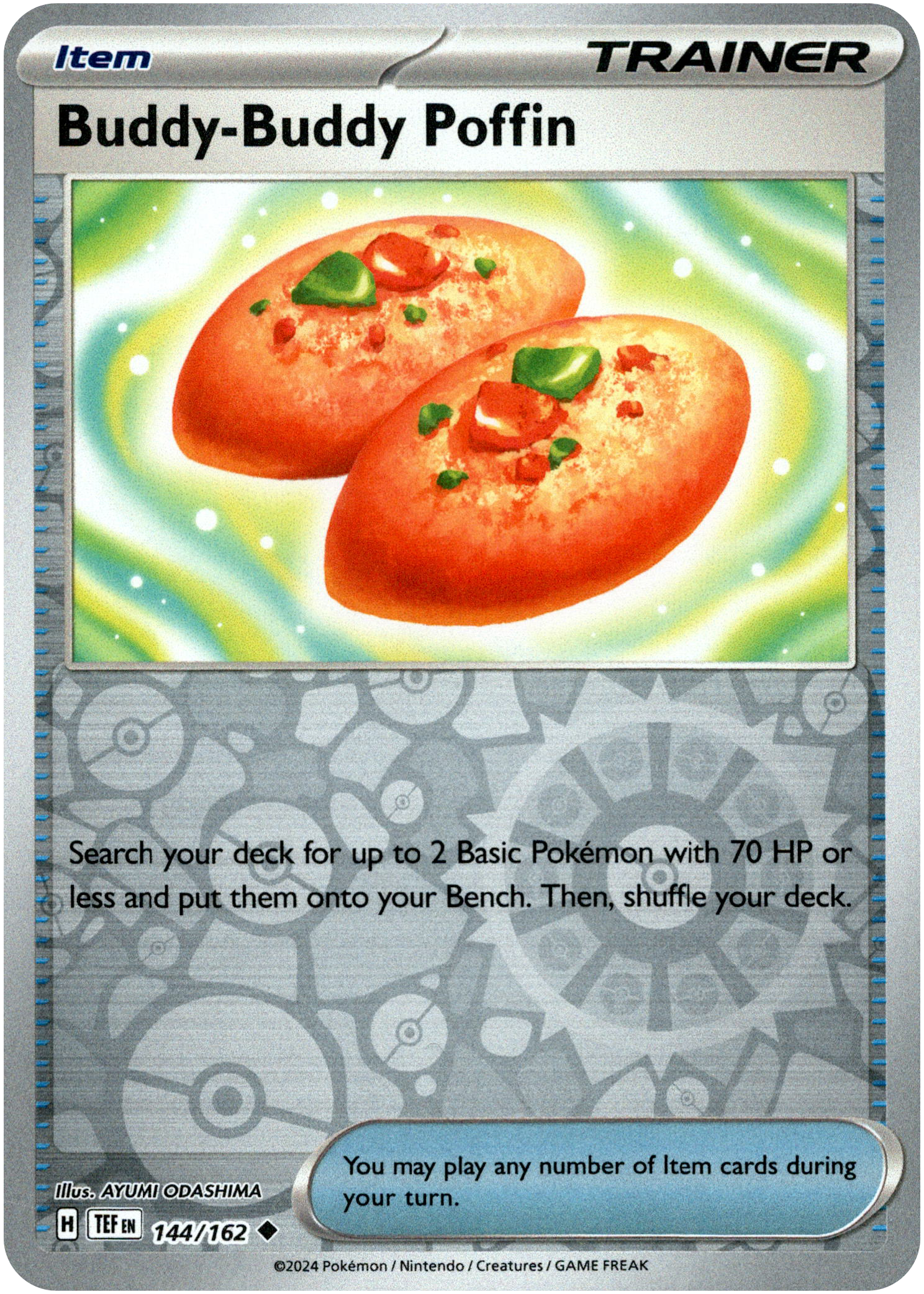 Buddy-Buddy Poffin - 144/162 - Temporal Forces - Reverse Holo - Card Cavern