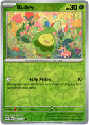 Budew - 004/131 - Prismatic Evolutions - Reverse Holo - Card Cavern