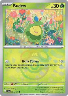 Budew (Master Ball Pattern) - 004/131 - Prismatic Evolutions - Holo - Card Cavern