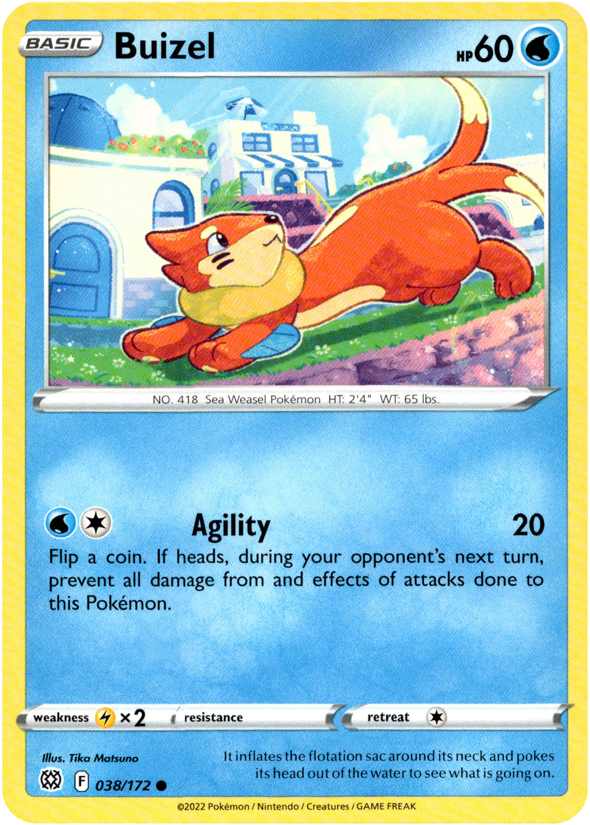 Buizel - 038/172 - Brilliant Stars - Card Cavern