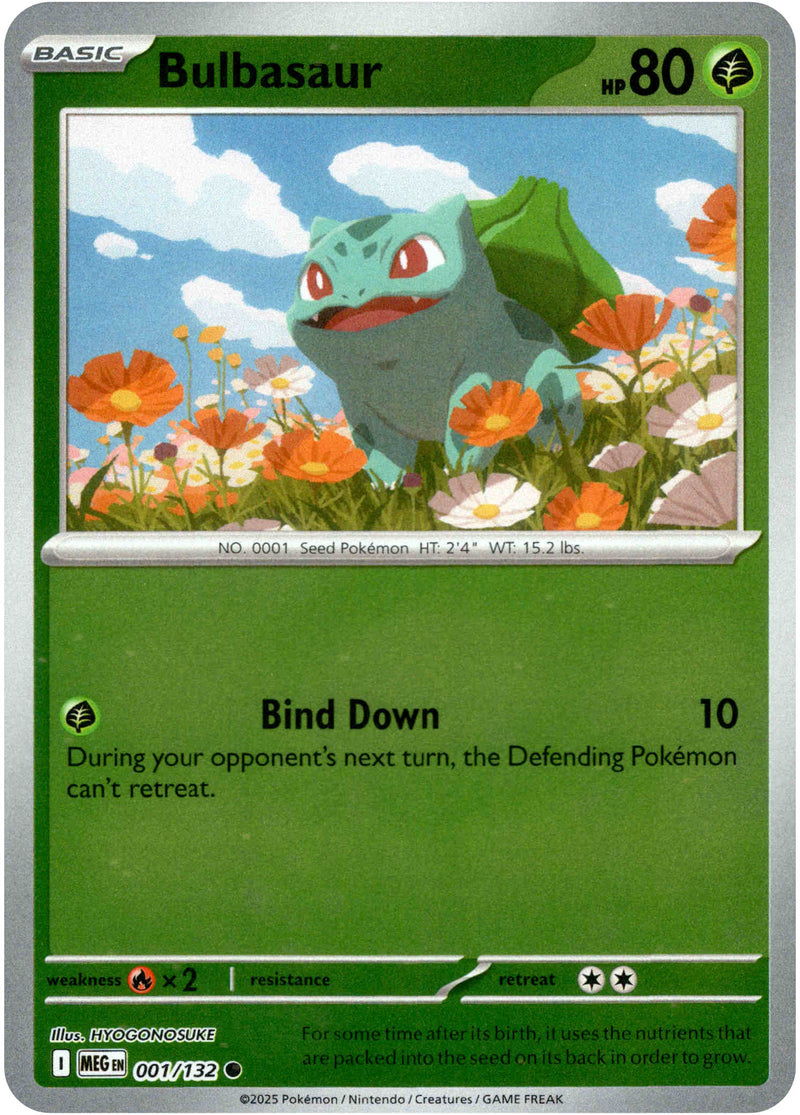 Bulbasaur - 001/132 - Mega Evolution - Reverse Holo – Card Cavern ...