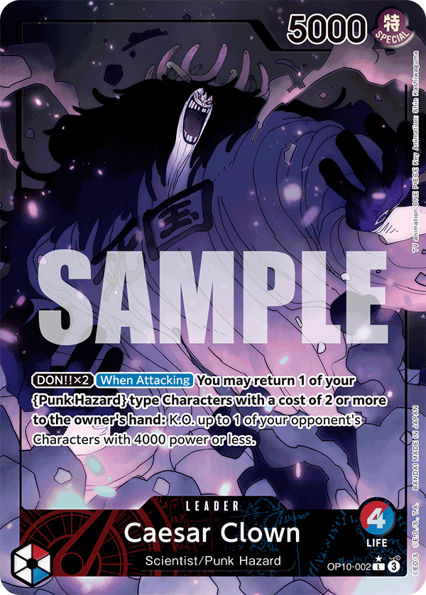 Caesar Clown (Parallel) - OP10-002 L - Royal Blood - Foil - Card Cavern