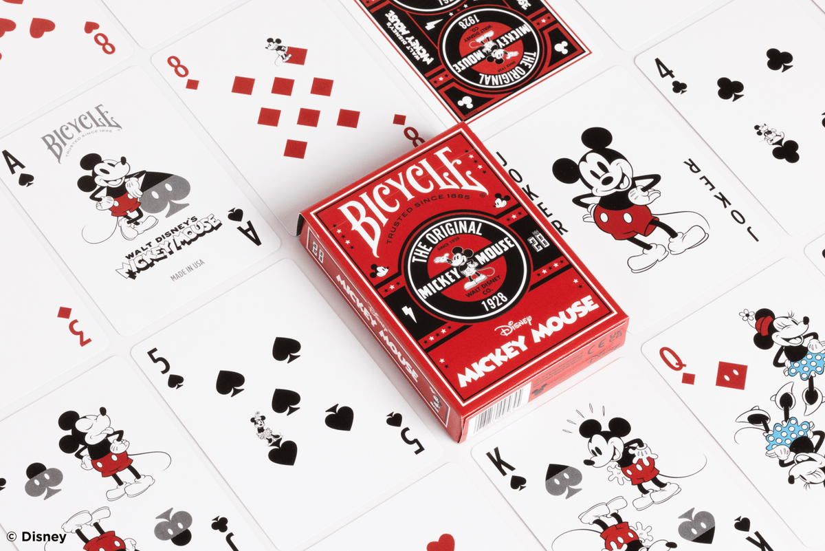 Disney Classic Mickey Mouse inspired Bicycle Playing Cards - Card Cavern