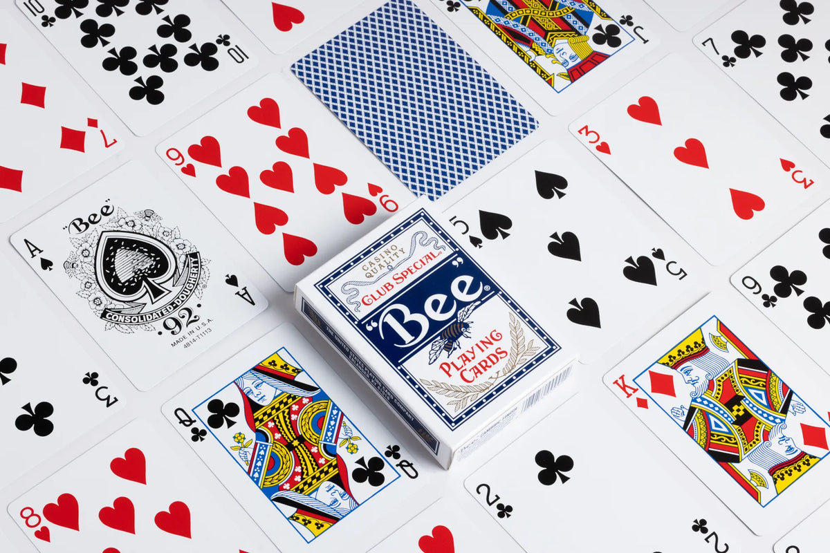 Bee Standard Index Bicycle Playing Cards - Blue - Card Cavern