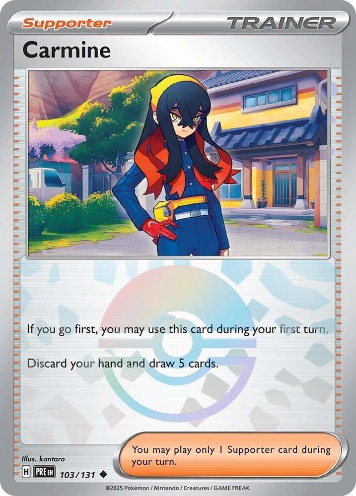 Carmine (Poke Ball Pattern) - 103/131 - Prismatic Evolutions - Holo - Card Cavern