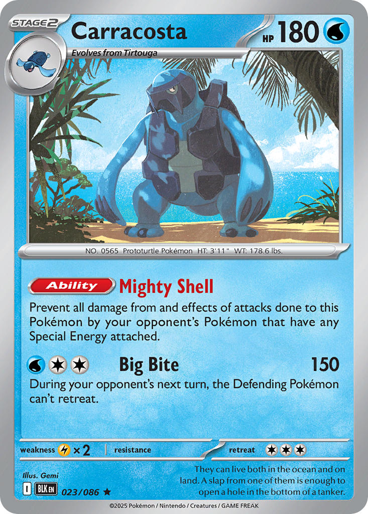 Carracosta - 023/086 - Black Bolt - Holo - Card Cavern