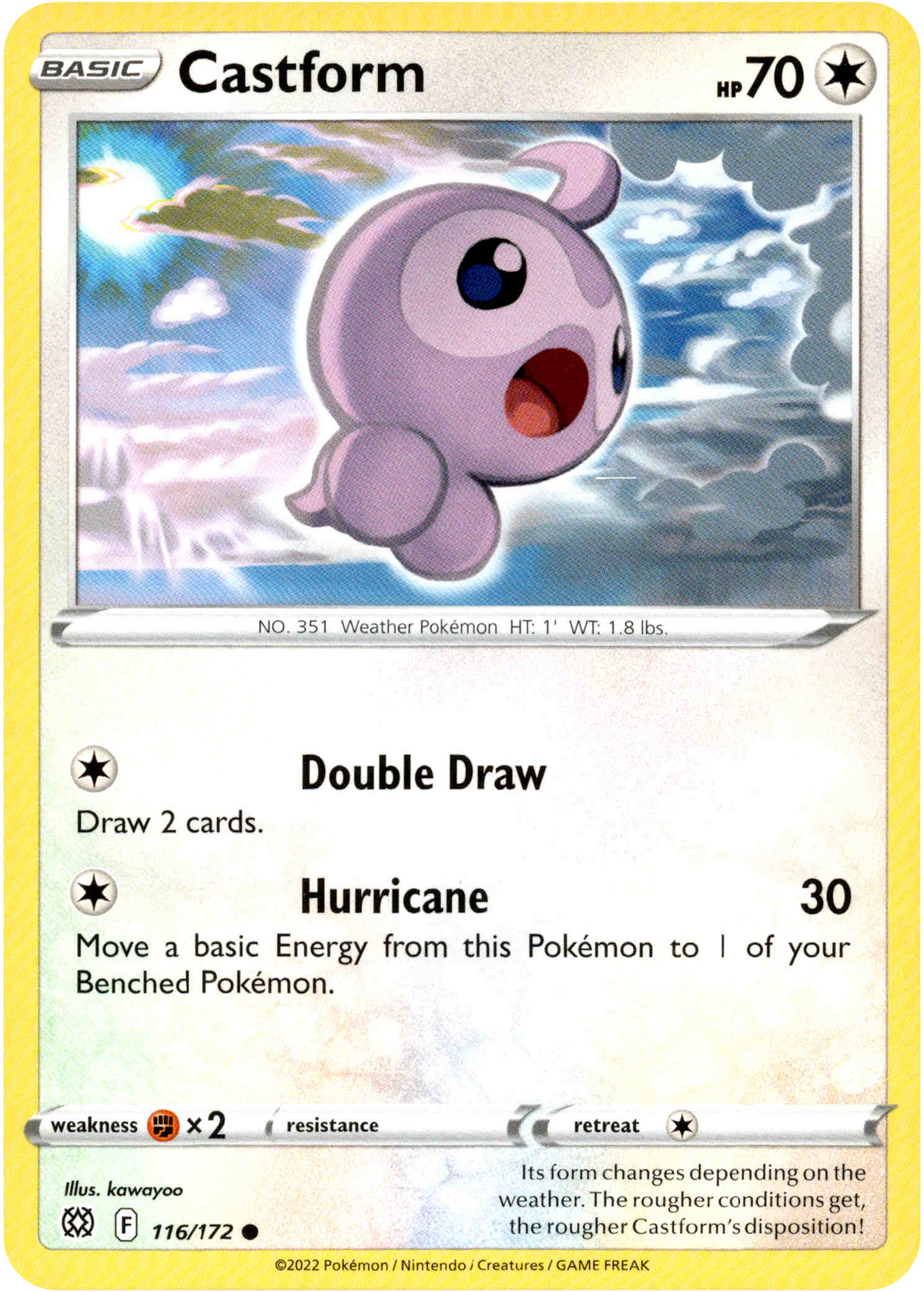 Castform - 116/172 - Brilliant Stars - Card Cavern