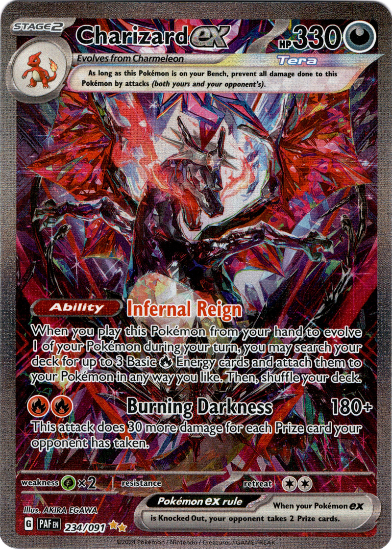 Charizard ex - 234/091 - Paldean Fates - Holo Card Cavern Trading Cards, LLC Charizard ex - 234/091 - Paldean Fates - Holo Card Cavern Trading Cards, LLC