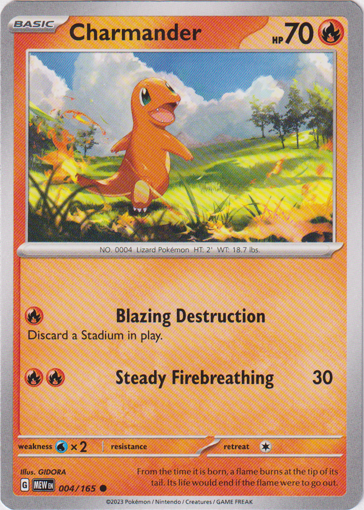 Pokemon TCG Charmander 168/165 – Scarlet & Violet 151 Japanese Illustration Rare