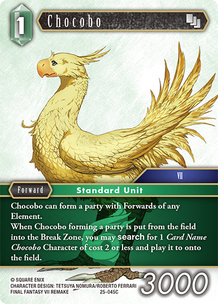 Chocobo - 25-045C - Tears of the Planet - Card Cavern
