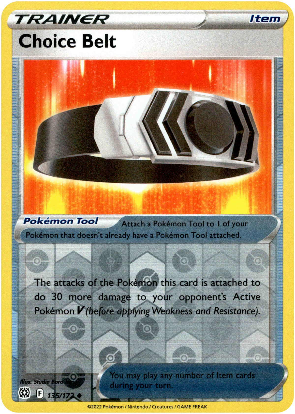 Choice Belt - 135/172 - Brilliant Stars - Reverse Holo - Card Cavern