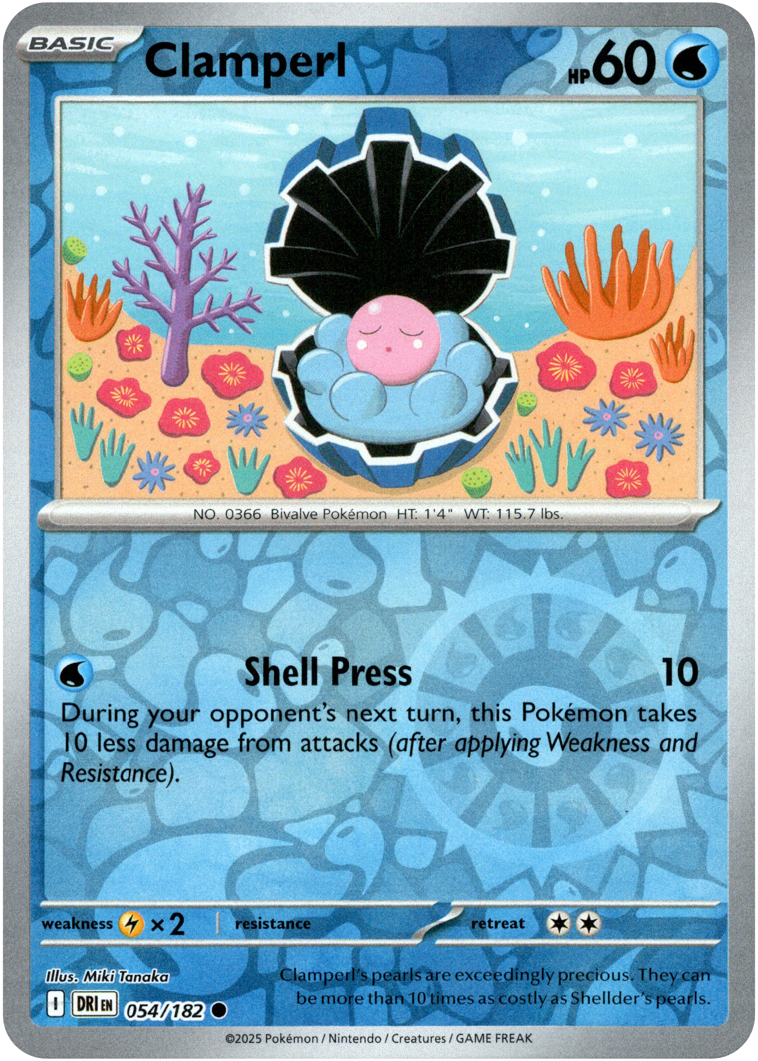 Clamperl - 054/182 - Destined Rivals - Reverse Holo - Card Cavern